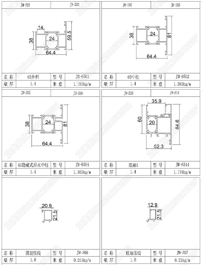 65斷橋雙內(nèi)開(kāi)型材圖01